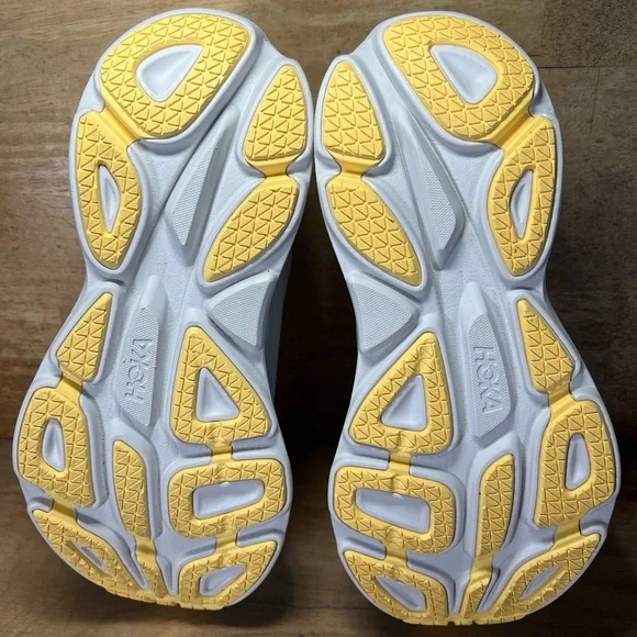 Hoka One One Bondi 8 REFLECTIVE Womens Sz 7.5 Running Shoes Sneakers White Blue - Picture 7 of 11